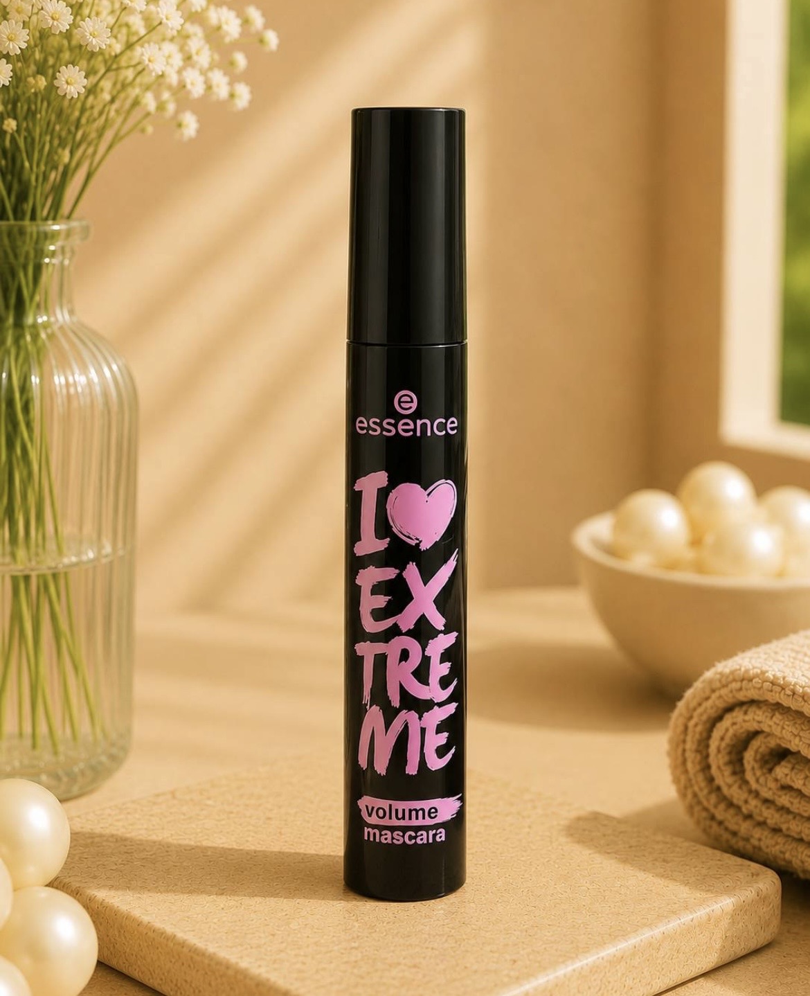 ریمل مشکی حجم دهنده اسنس اورجینال ۱۲ میل مدل i love extreme volume