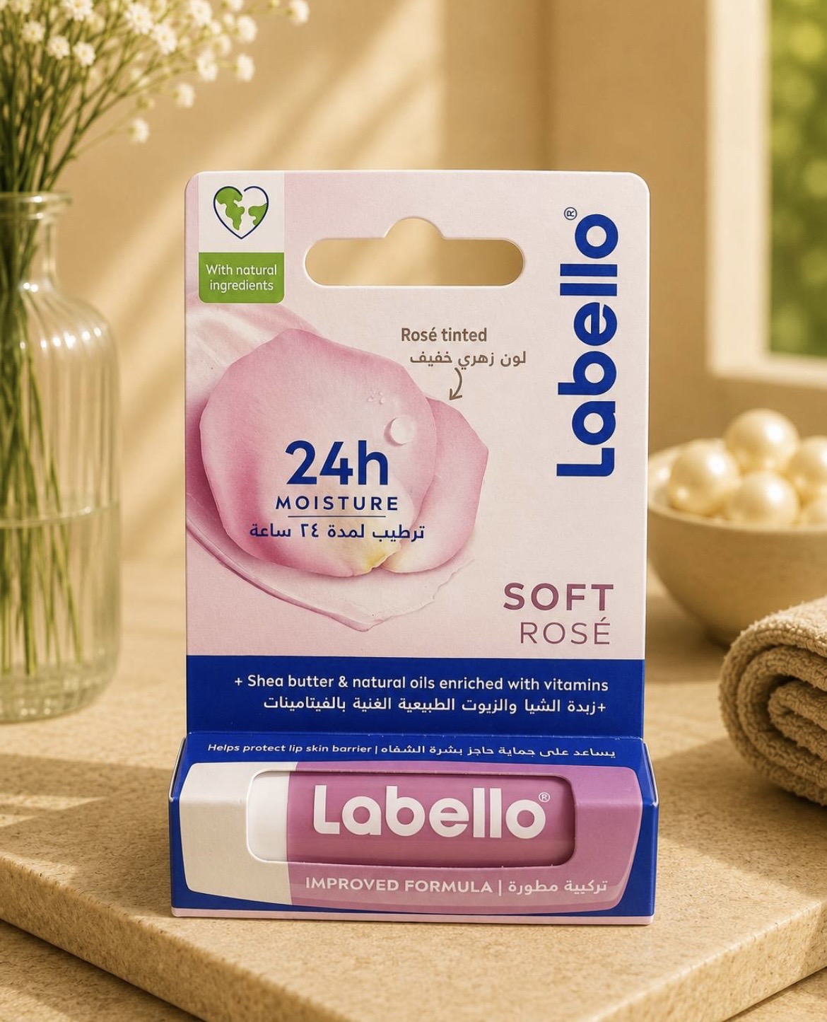 بالم لب لابلو (Labello) اورجینال مدل Rose رز