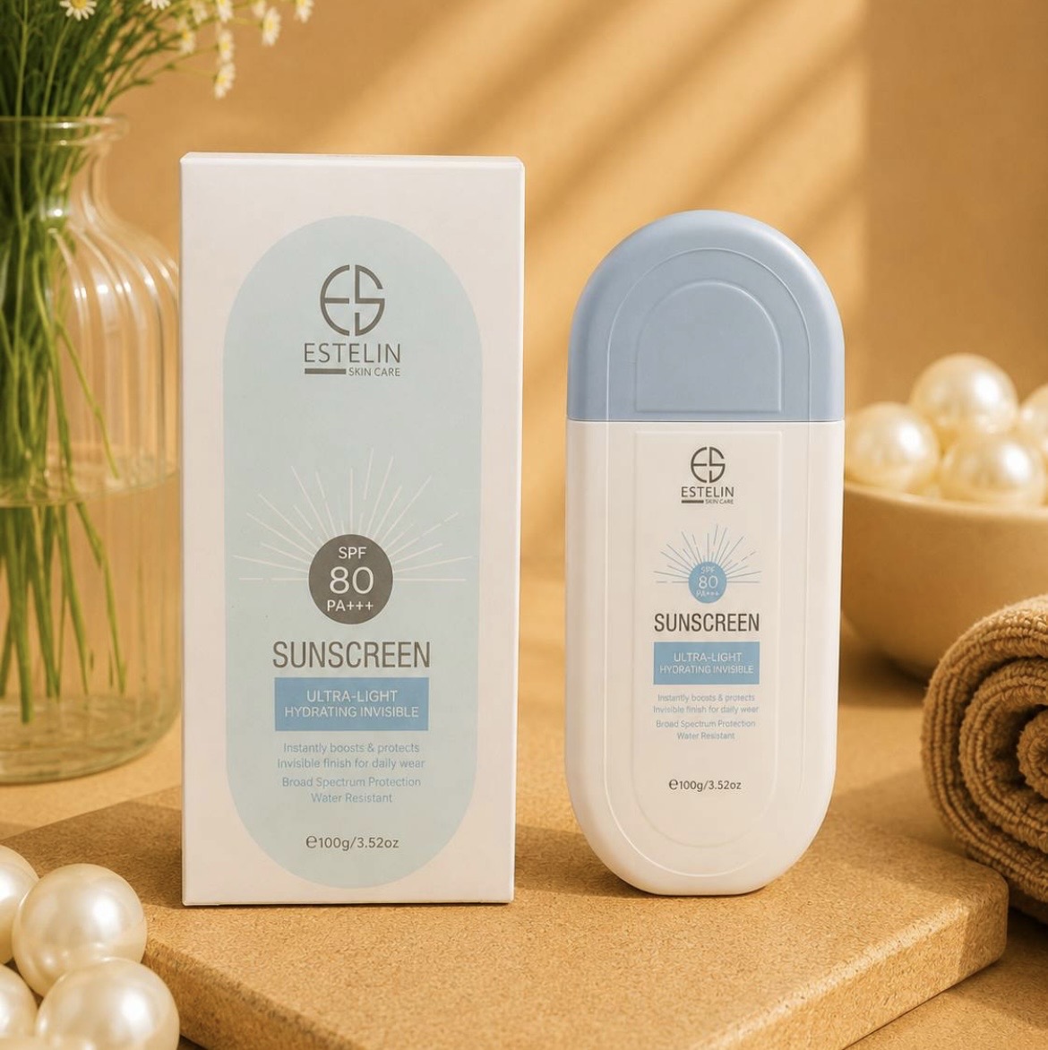 ضدآفتاب استلین آبی بی رنگ مدل Ultra-light hydrating invisible اورجینال ۱۰۰ میل