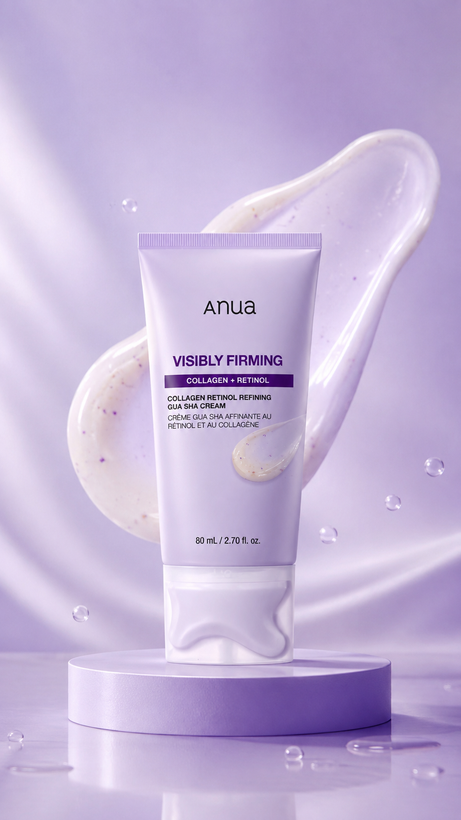 کرم گواشا کلاژن و رتینول آنوا Anua Visibly Firming Collagen Retinol Refining Gua Sha Cream 80mlاورجینال